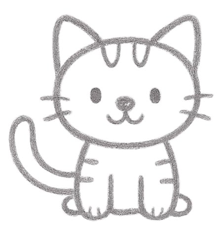 How to Draw Kitten for Kids Step 06