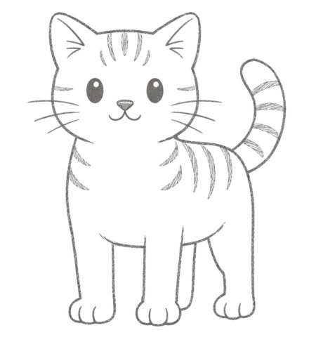 How to Draw Cat for Adult Step 06