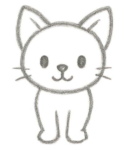 How to Draw Kitten for Tweens Step 04