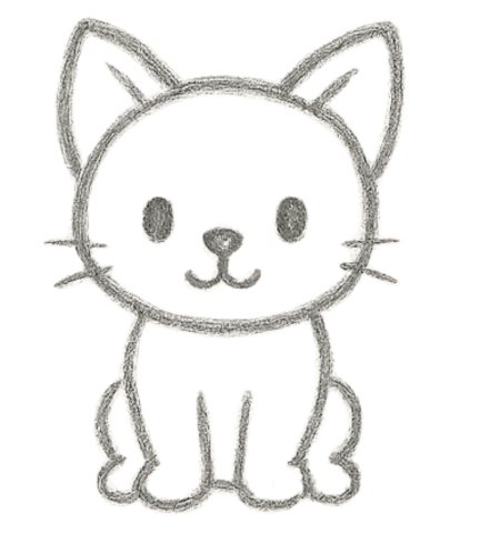 How to Draw Kitten for Tweens Step 05