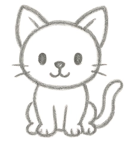 How to Draw Kitten for Tweens Step 06