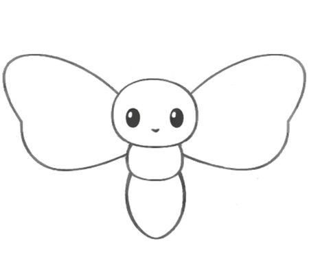 How to Draw a Butterfly for Adults Step 02