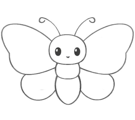How to Draw a Butterfly for Adults Step 03