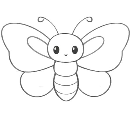 How to Draw a Butterfly for Adults Step 04