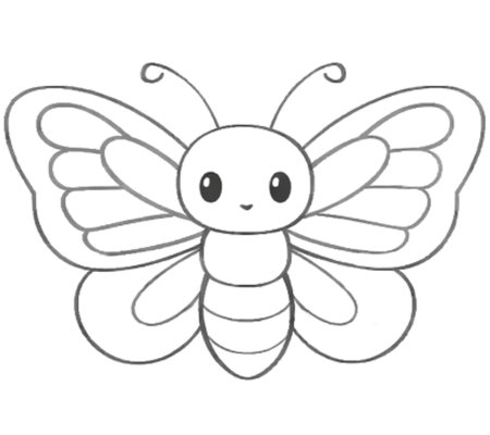 How to Draw a Butterfly for Adults Step 05