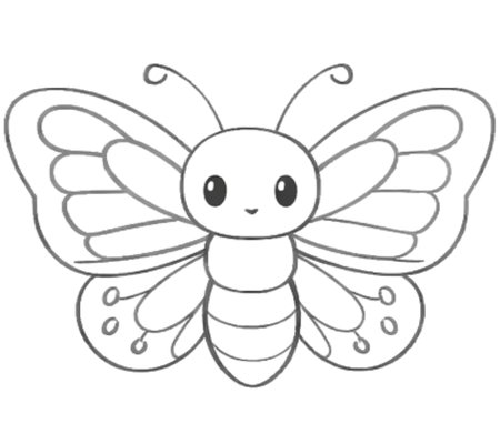 How to Draw a Butterfly for Adults Step 06