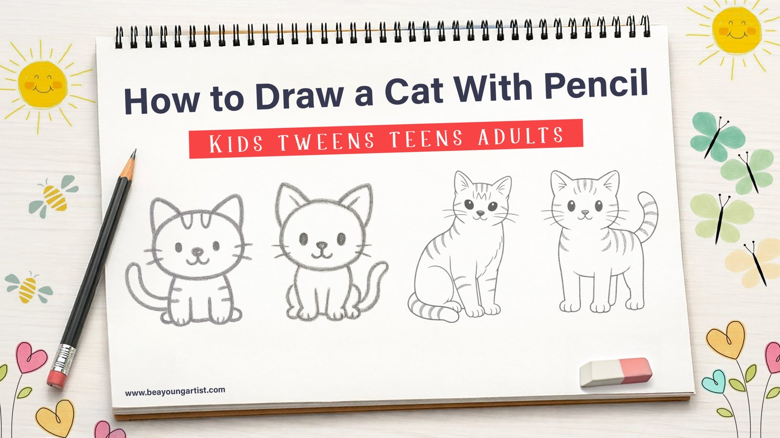 How to Draw a Cat With Pencil