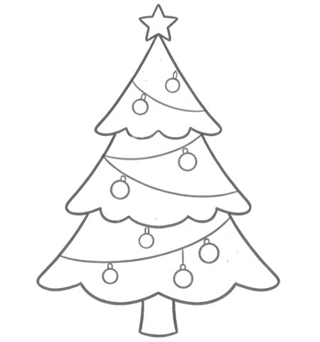 How to Draw a Christmas Tree for Adults Step 05