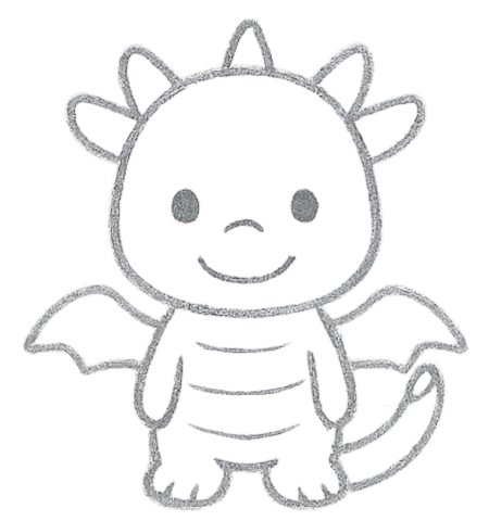 How to Draw a Dragon for Kids Step 06
