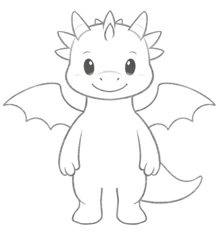 How to Draw a Dragon for Teens Step 04
