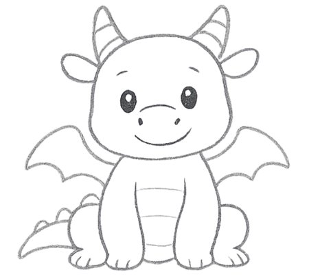 How to Draw a Dragon for Tweens Step 06