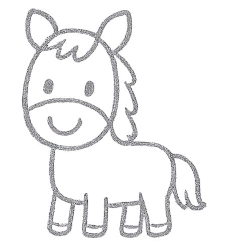 How to Draw a Horse for Kids Step 06
