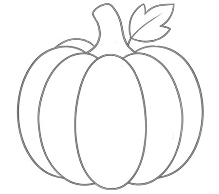 How to Draw a Pumpkin for Teens Step 04
