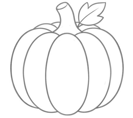 How to Draw a Pumpkin for Teens Step 05