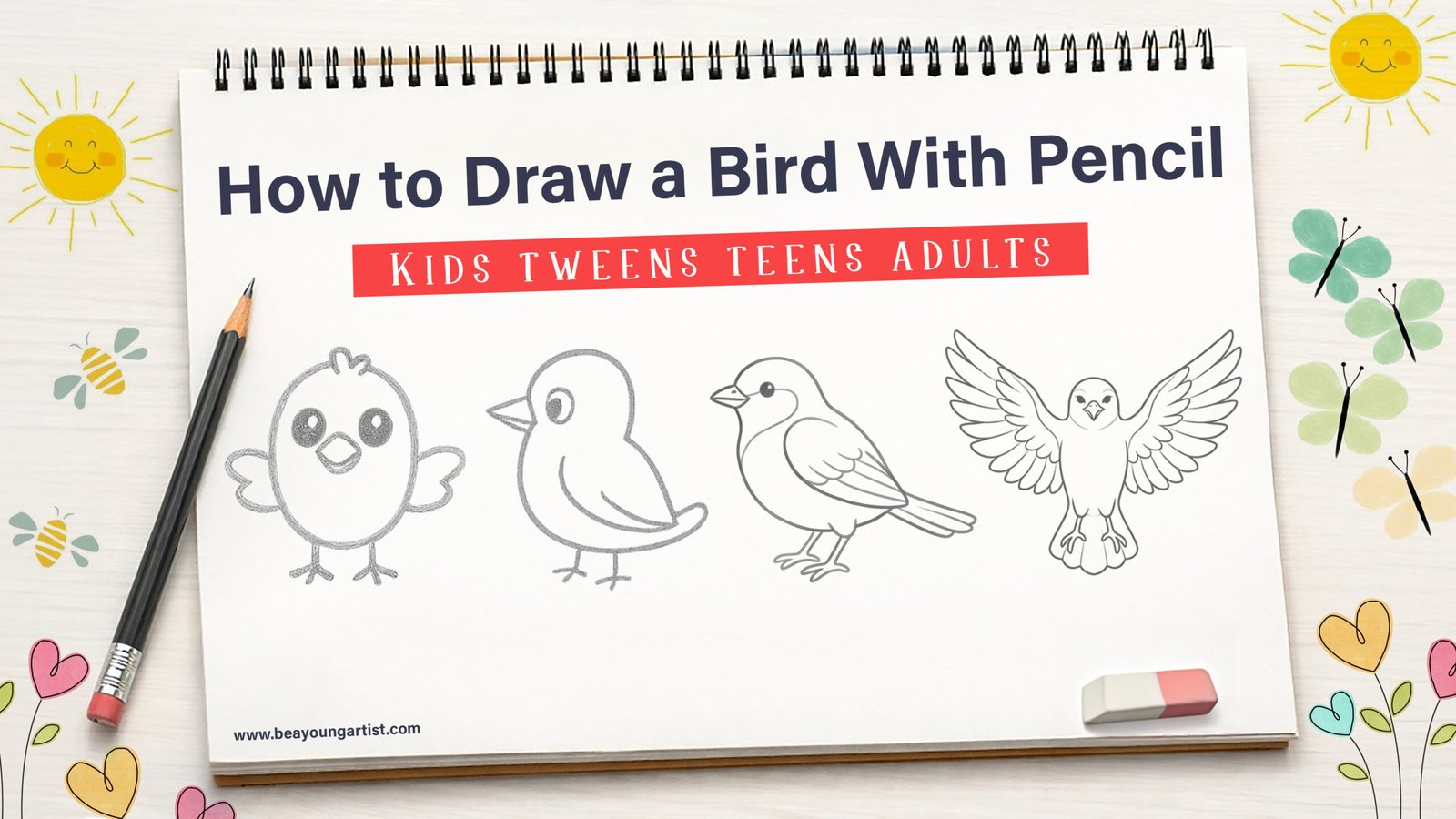 How to Draw a Bird Feature Image