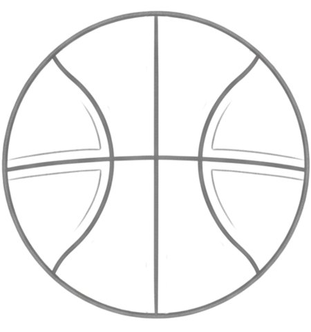 How to Draw a Basketball for Adults Step 04