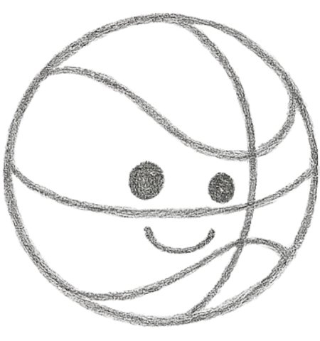 How to Draw a Basketball for Kids Step 06