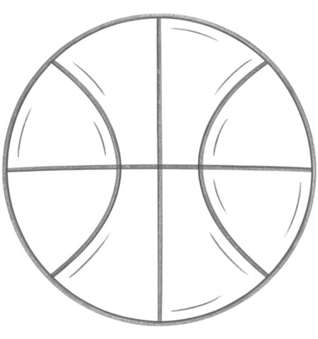 How to Draw a Basketball for Tweens Step 06