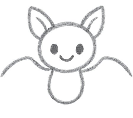 How to Draw a Bat for Kids Step 04