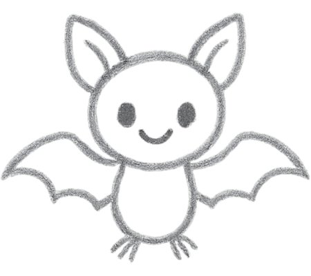 How to Draw a Bat for Kids Step 06