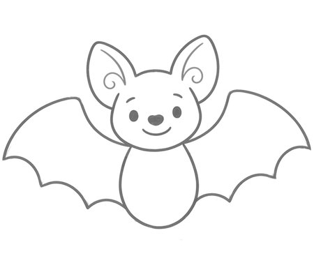 How to Draw a Bat for Tweens Step 04