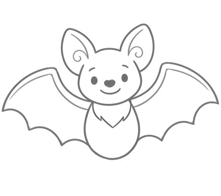 How to Draw a Bat for Tweens Step 05