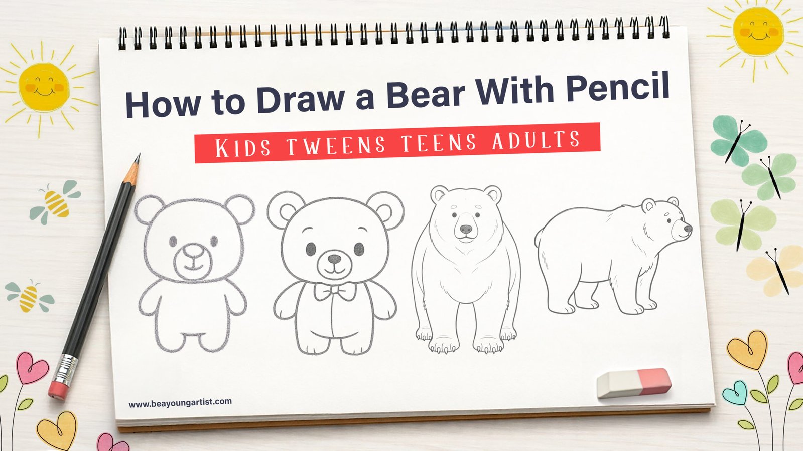 How to Draw a Bear With Pencil Feature Image