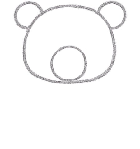 How to Draw a Bear for Kids Step 02