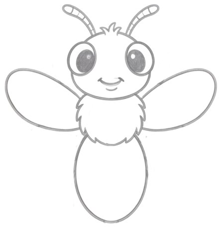 How to Draw a Bee for Teens Step 03