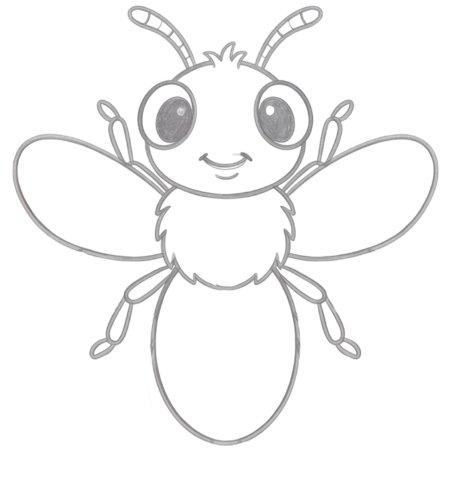 How to Draw a Bee for Teens Step 04