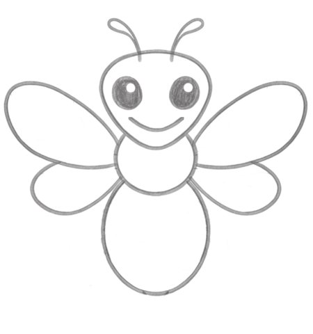 How to Draw a Bee for Tweens Step 04