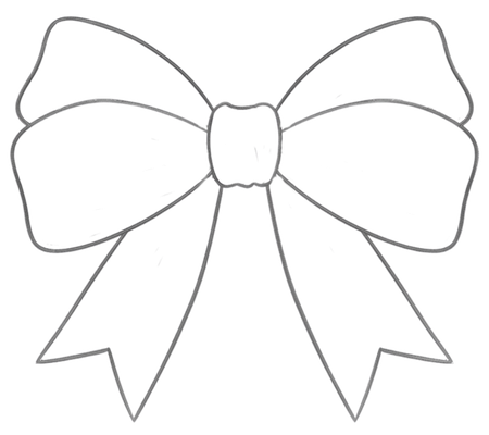 How to Draw a Bow for Adults Step 04