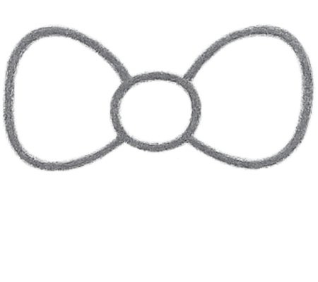 How to Draw a Bow for Kids Step 02