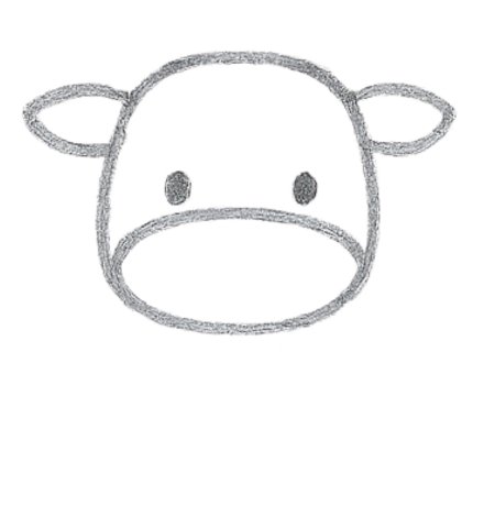 How to Draw a Cow for Kids Step 02