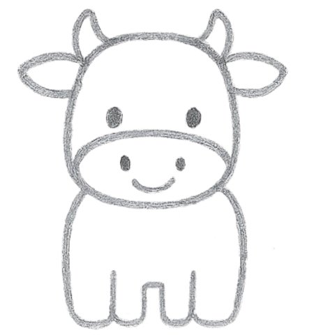 How to Draw a Cow for Kids Step 05