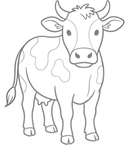 How to Draw a Cow for Teens Step 06