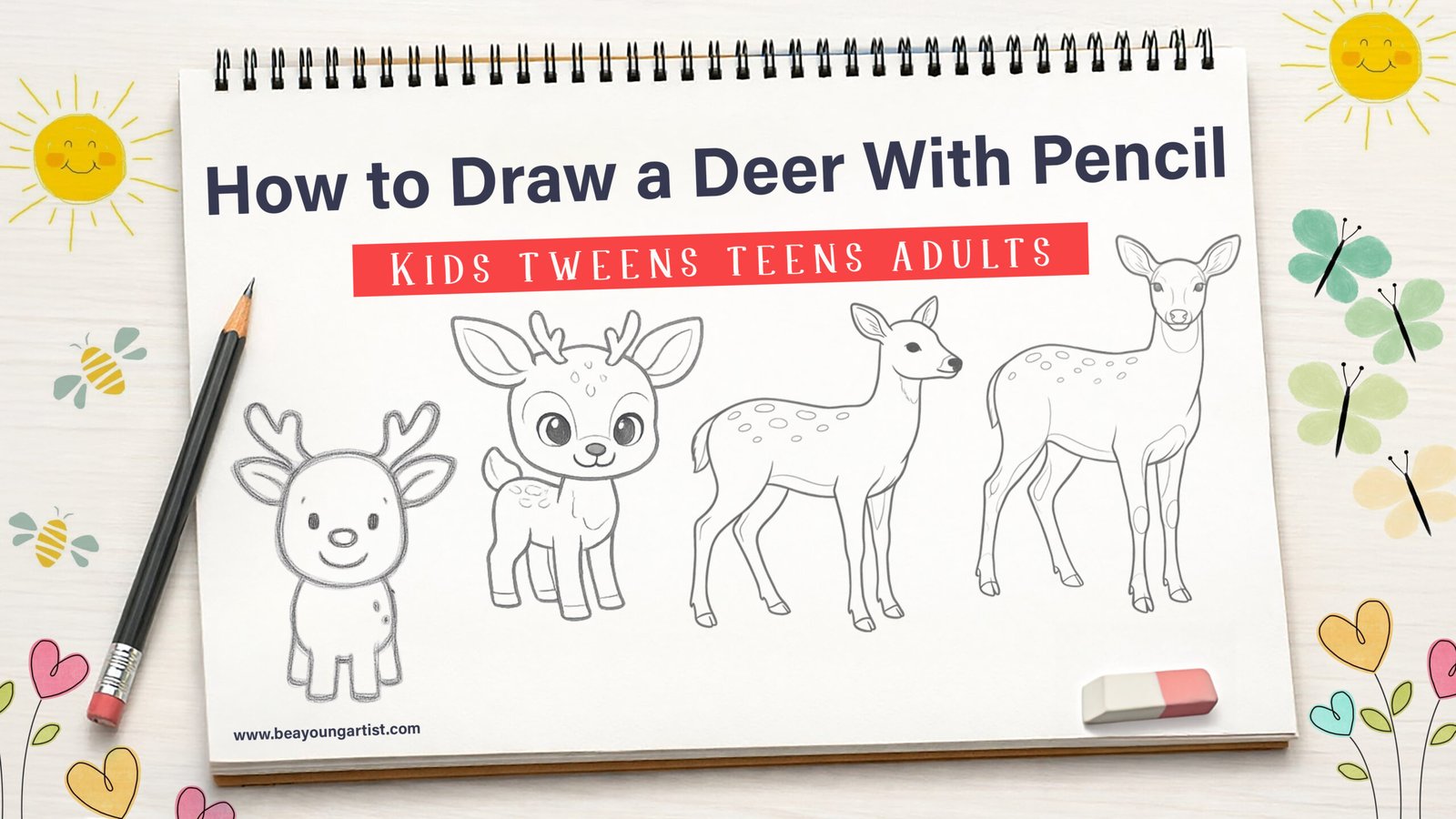 How to Draw a Deer With Pencil Feature Image