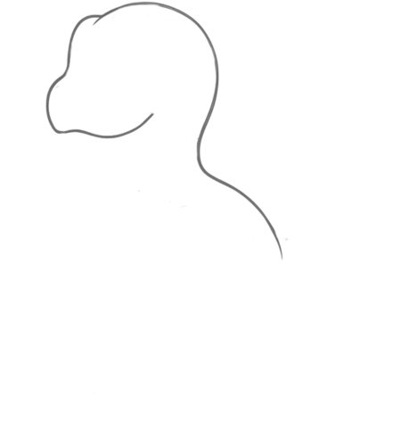 How to Draw a Dinosaur for Adults Step 01