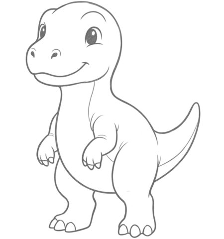 How to Draw a Dinosaur for Adults Step 05