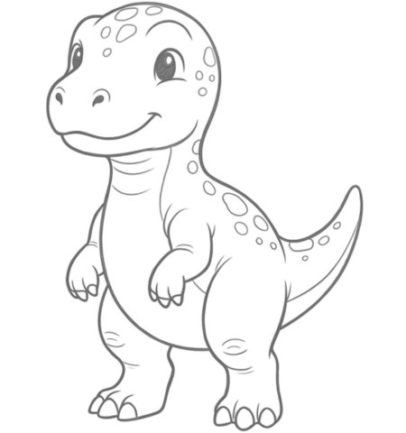 How to Draw a Dinosaur for Adults Step 06