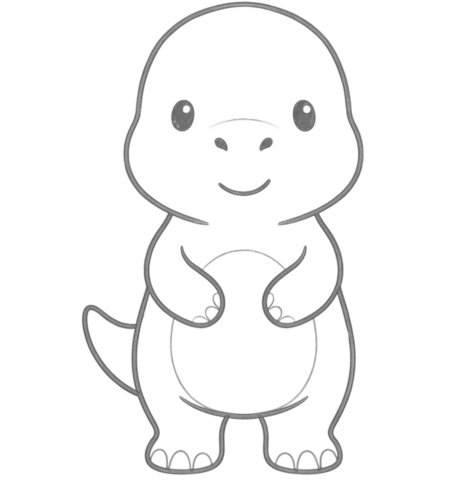 How to Draw a Dinosaur for Tweens Step 05