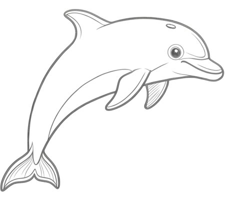 How to Draw a Dolphin for Adults Step 06