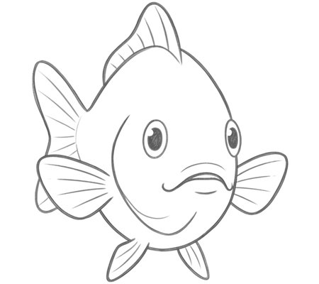 How to Draw a Fish for Adults Step 05