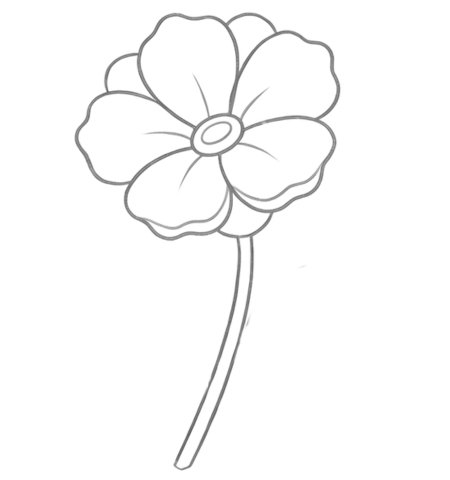 How to Draw a Flower for Adults Step 04