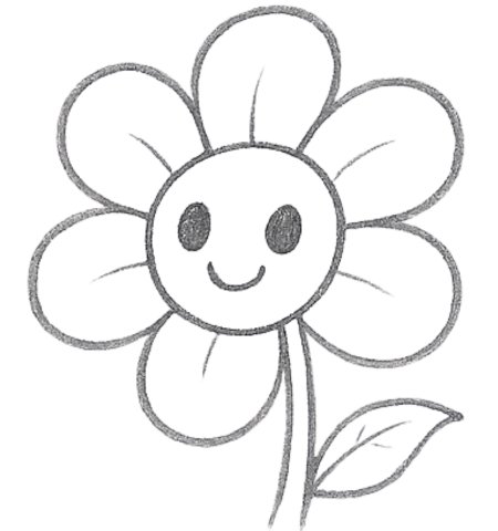 How to Draw a Flower for Tweens Step 06