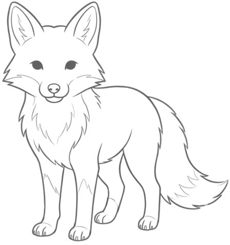 How to Draw a Fox for Adults Step 06