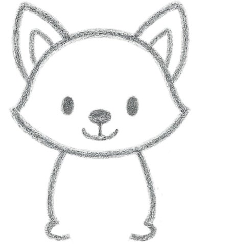 How to Draw a Fox for Kids Step 03