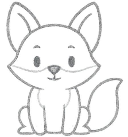 How to Draw a Fox for Tweens Step 05