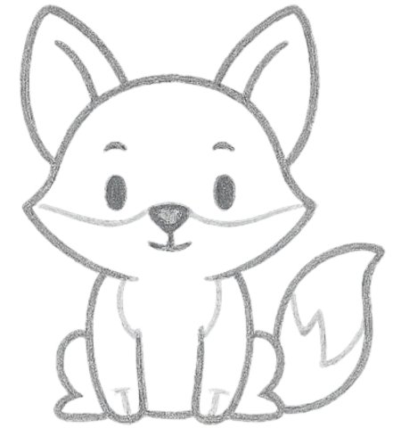 How to Draw a Fox for Tweens Step 06