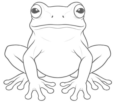 How to Draw a Frog for Adults Step 05